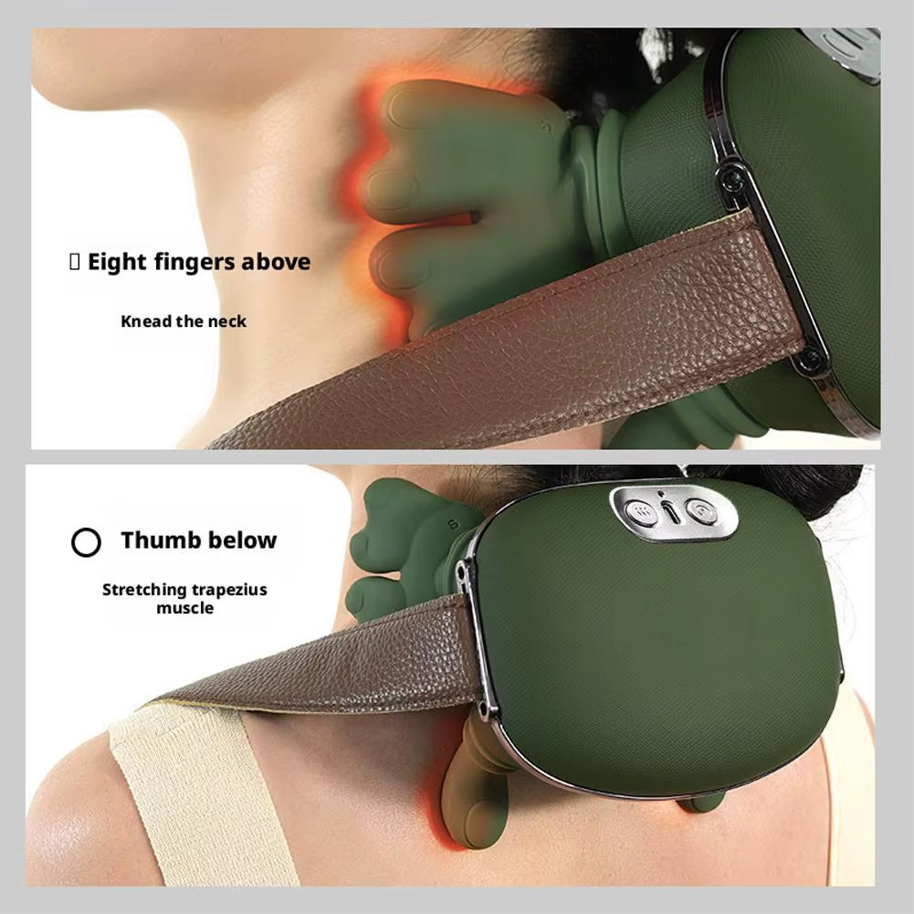 Neck Shoulder Massager Deep Tissue Shiatsu Back Cervical Massage Machine Bionic Heated Fatigue Relief Relax Muscle Health Care