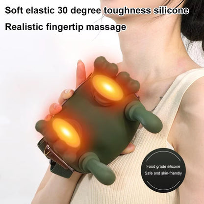 Neck Shoulder Massager Deep Tissue Shiatsu Back Cervical Massage Machine Bionic Heated Fatigue Relief Relax Muscle Health Care